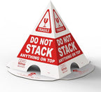 Brimar - 8.5" × 8.5" × 10″ - Do Not Stack Cone (Set of 50 cones) - 3.55mm Corrugated Cardboard- Durable Construction - Highly Visible Design