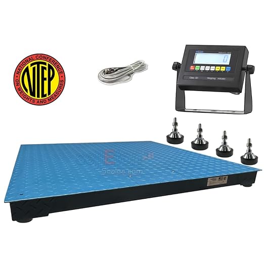 SellEton SL-800-4x4-5 NTEP (Legal) Industrial Warehouse 48" x 48" (4' x 4') Floor Scale | 5000 lbs x 1 lb