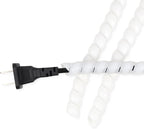 Spiral Wire Wrap, 9.84ft, 16.4ft, 33ft Spiral Cable Wrap Sleeve Hose for Computer, Power, Audio & Video Cords Stop Cord Tangle and Detangler (White, 14mm (9/16")-16.4ft)