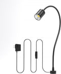 Led Magnetic Work Light 400mm Flexible Gooseneck lamp 500 Lumens 120 Volt for Sewing Machine Lathe Milling Drill Press Industrial Lighting (Aluminum Alloy lamp Head-1)