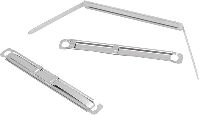 Metal File Fastener, 50 Pcs Stainless Steel 3.5 Inch 2 Hole Metal Paper Clips for Loose-Leaf and Office (50)