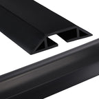 Pangda 10 FT Floor Cable Cover Heavy Duty Cord Cover Protector Power Cable Protector Soft Extension, Organize and Protect Wire on Floor for Home Office or Outdoor Settings (Black)
