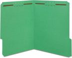 Staples Colored Reinforced Tab Fastener Folders Letter Size Green 50/Box