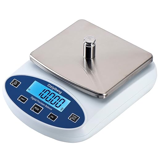 Lab Scale Balance Electronic Scales 5000g*0.01g high Precision Laboratory Digital Analytical Balance Gram Scale 0.01g Accuracy Digital Scientific Scale【Includes 500g*2 Weights】
