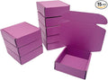 15 Pcs 4.7 x 4.7 x 1.6 Inches Mini Size Corrugated Cardboard Gift Boxes Recyclable Shipping Boxes for Packing Jewelry Ornament Gift Craft Packaging Supplier (Cranberry, 4.7 x 4.7 x 1.6")