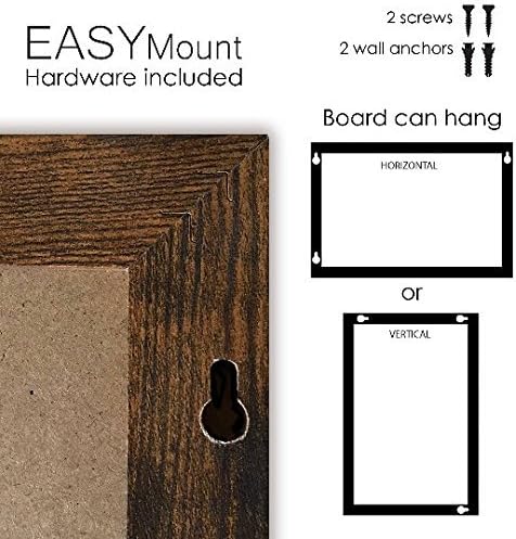 Loddie Doddie Magnetic White Board 24" x 36" - Magnetic Dry Erase Board with Built-in Marker Tray - Rustic Wooden Frame - Whiteboard Wood Frame