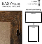Loddie Doddie Magnetic White Board 24" x 36" - Magnetic Dry Erase Board with Built-in Marker Tray - Rustic Wooden Frame - Whiteboard Wood Frame