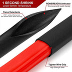 Chanzon 2:1 Ratio 5/64" (2mm) Heat Shrink Tubing 8Ft Roll (2.5M Total Length) Red Polyolefin Sleeving Wrap Shrinking 2 to 1 1pcs