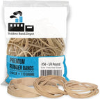 Rubber Band Depot, Size #54, ASSORTED SIZES, Everyday Rubber Bands - 1/4 Pound Bag