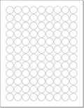 NextDayLabels 3/4 Inch Round Sticker Labels - Matte White Blank Laser/Inkjet Printer Labels - Circle Stickers (1000 Sheets, 108000 Labels)