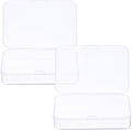 HARFINGTON 2pcs Component Storage Box 3.35" PP Electronic Organizer Box with Cover Hardware Containers Tools Boxes for Small Accessories