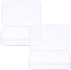 HARFINGTON 2pcs Component Storage Box 3.35" PP Electronic Organizer Box with Cover Hardware Containers Tools Boxes for Small Accessories