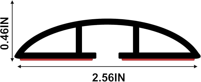 6.5Ft Floor Cord Cover Transparent Silicone Cable Protector Easy to Install Wire Organizer and Hider for Home, Office, Garage (Transparent-2m)