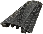Kable Kontrol Drop Over Floor Cord Cover – 40” Inch Long 3 Channel Cable or Wire Protector – Rubber Ramp for Indoor and Outdoor Use – Black