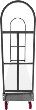 Heavy Duty, Narrow Aisle U-Boat Platform Truck, Premium Hand Truck Can Hold Loads Up to 2,000 Pounds, 15.7x64.6 Inch Steel Deck