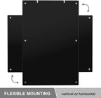 Large Black Glass Dry Erase Board, 72 x 48 Inches Magnetic Glass whiteboard,6' x 4' Frameless Blackboard for Office,Home,School