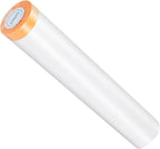 Muf 9 x 65 Feet Plastic Drop Cloth Plastic Sheeting with Masking Tape,Waterproof Protective Masking Film,Prevent Dust Paint for Car,Furniture,Carpet,Floor,1 Pack