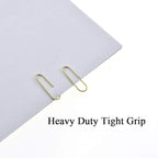 HAHIYO Paper Clips Sturdy 1.1 inches Length 300 Pack Paperclips Heavy Duty Tight Grip Rust Proof Reusable Metal Bright Rose Gold for Home Office School