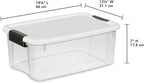 Sterilite 24-Pack Ultra Latching Box, Storage Bins with Lids, Clear Plastic, 18 Quart - Heavy-Duty Organizing Containers for Closet, Bathroom, and Office