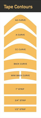 Sunshine Tape Quick Aggressive Hairpiece Wig Tape (36 Pieces) - Back Curve - Double Sided Adhesive Tape for Toupee Lace Front Wig Strong Hold Waterproof Strips