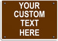 Aluminum Weatherproof Metal Sign Multiple Sizes Custom Personalized Text Here Brown White Recreational Horizontal Street Signs 14x10Inches