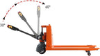 Full Electric Pallet Jack 3300Lbs Capacity, Lithium Powered Pallet Truck 48" x27" Fork Size, Walkie Pallet Lift Trucks for Factory, Warehouse, Supermarket, Multifunctional Handle with Extra Battery