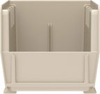 Akro-Mils 30237 AkroBins Plastic Storage Bins, Space-Saving Stackable Bins for Garage, Pantry, Craft Organization, 9-Inch x 6-Inch x 5-Inch, Stone, 12-Pack