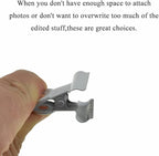 HAHIYO 1.25inch White Bulldog Clips Metal File Hinge Binder Clips Clamps Save Space Strong Spring Jaws Rock Solid Grip Book Lay Flat Deburred Edge for Hang Photos Wall Grid Dog Food 20PCS