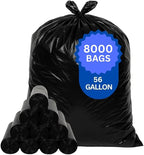 Black LDPE Coreless Trash Bags - 1 Pallet of 80 Cases, 8000 Bags Total - 43"x47" - 1.3 mil - Black - 434713MBLKLDTL - AssurePak