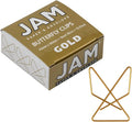 JAM PAPER Colorful Butterfly Clips - Gold Paper Clamps - 15/Pack