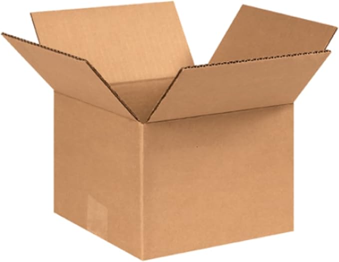 Secure Seal - 8x8x6 Pack of 25 Corrugated Cardboard Packing Shipping Mailing Moving Carton Boxes