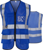 Reflective Safety Vest for Men Women 6 Pockets High Visibility Construction Work Vest, Class 2, Meets ANSI Standards