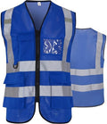 Reflective Safety Vest for Men Women 6 Pockets High Visibility Construction Work Vest, Class 2, Meets ANSI Standards