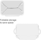 TheWarmHome Decorative Basket for Organizing - Medium-1Pack 13.8L*9.8W*6.7H Rectangular Fabric Storage Bin Organizer Basket with Handles for Clothes (White)
