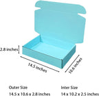 20 Pcs 14.5 x 10.6 x 2.8 inches Corrugated Cardboard Gift Boxes Recyclable Shipping Boxes for Packing Jewelry Ornament Gift Craft Packaging Supplier (Sky Blue, 14.5 x 10.6 x 2.8")