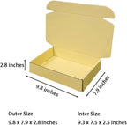 30 Pcs 9.8 x 7.9 x 2.8 inches Shipping Boxes for Small Business Cardboard Corrugated Mailer Boxes for Shipping Packaging Holidays Craft Gifts Giving Products (Butter Yellow, 9.8 x 7.9 x 2.8")