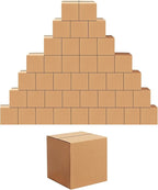 Edenseelake 40 Pack 6x6x6 inches Shipping Boxes Small Cardboard Boxes for Packing, Moving, Mailing, Brown