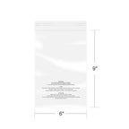iMailer - 100 Pcs - 6" x 9", Clear Poly Bags with Suffocation Warning Self Seal 1.6 Mil for A7 A8 A9 Cards & Envelopes, Bakery, Cookies, Candies-Permanent Glue