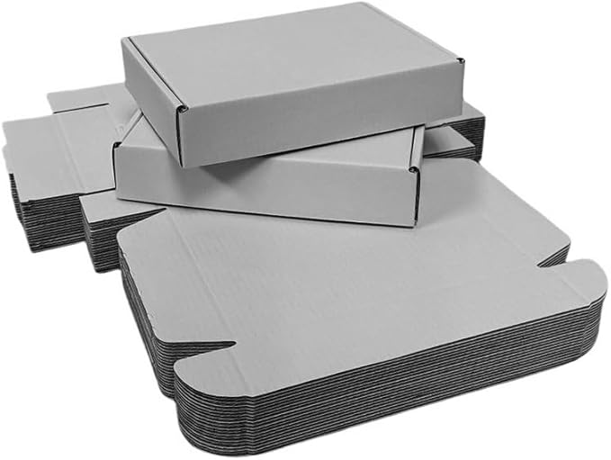 30 Pcs 9.8 x 7.9 x 2.8 inches Shipping Boxes for Small Business Cardboard Corrugated Mailer Boxes for Shipping Packaging Holidays Craft Gifts Giving Products (Gray, 9.8 x 7.9 x 2.8")