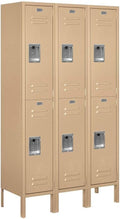 Salsbury Industries 62352TN-U Double Tier 36-Inch Wide 5-Feet High 12-Inch Deep Unassembled Standard Metal Locker, Tan Brown