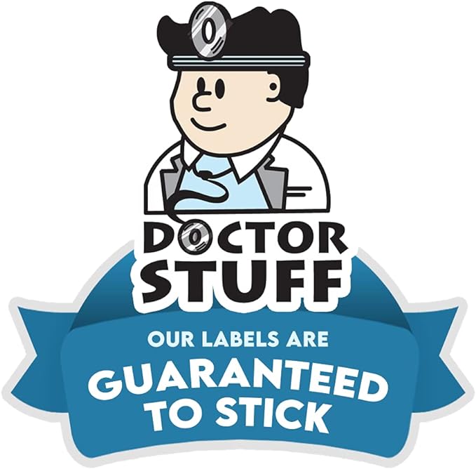 2025 Year Labels, Doctor Stuff 2025 Chart Stickers, Fluorescent Violet Color Coded, USA Made Year Stickers for End Tab File Folders, 500 Labels/Roll in a Dispenser Box, 3/4" x 1-1/2"