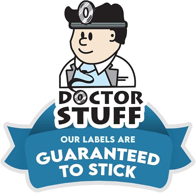 2024 Year Labels, Doctor Stuff 2024 Chart Stickers, Fluorescent Yellow Color Coded, USA Made Year Stickers for End Tab File Folders, 500 Labels per Roll, 1 Roll, 3/4" x 1-1/2"