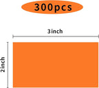 STARLIBOO Colored Labels Stickers 3 x 2 Inch, Removable Rectangle Moving Labels, 250Pcs Garage Sale Price Stickers, Adhesive Moving Labels for Boxes(Orange)