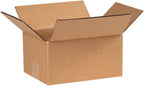 Secure Seal - 8x6x4 Pack of 25 Corrugated Cardboard Packing Shipping Mailing Moving Carton Boxes