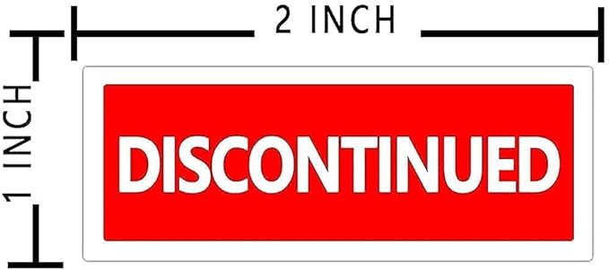 Discontinued Retail Labels,2x1Inch Warehouse Inventory Label,500 per Roll