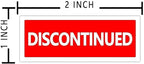 Discontinued Retail Labels,2x1Inch Warehouse Inventory Label,500 per Roll