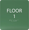 Spruce ADA Floor 1 Sign with Braille – Made from Durable Acrylic and Ready to Mount