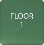 Spruce ADA Floor 1 Sign with Braille – Made from Durable Acrylic and Ready to Mount