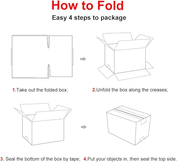 50 Pack 8x8x8 Inches Small Shipping Boxes, Corrugated Cardboard Cube Mailers for Packaging Packing Storage Business Supplies, White (B888-50)