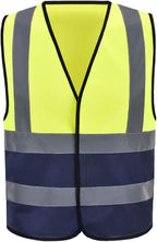 AYKRM 12 colour High visibility viz vest hi vis viz reflective work construction safety vest (XS-8XL)